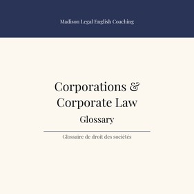 Corporations & Corporate Law Glossary