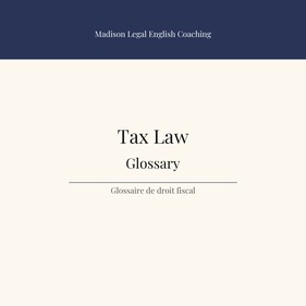 Tax Law Glossary